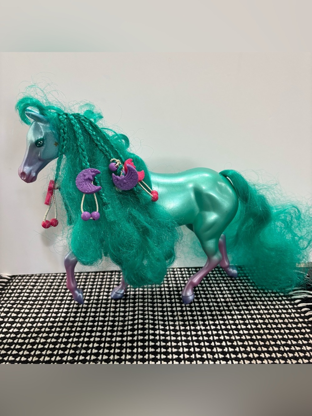 1980s Fashion Star Fillies Dara Pony Horse, Kenner, Turquois, Aqua, Teal, Purple